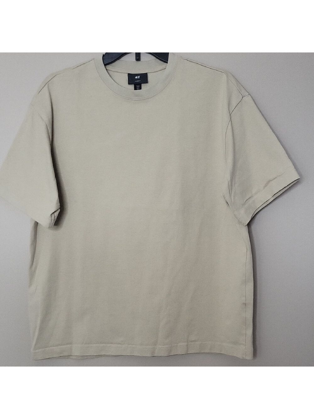 Mens |H&M Light Beige Short Sleeve Tee| BB-Dsst-a2